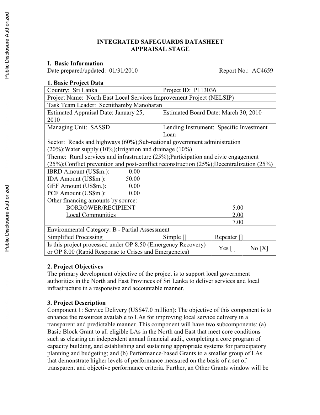 World Bank Document