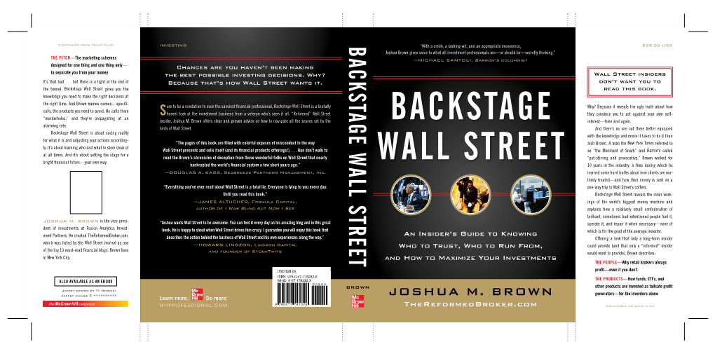 Backstage Wall Street
