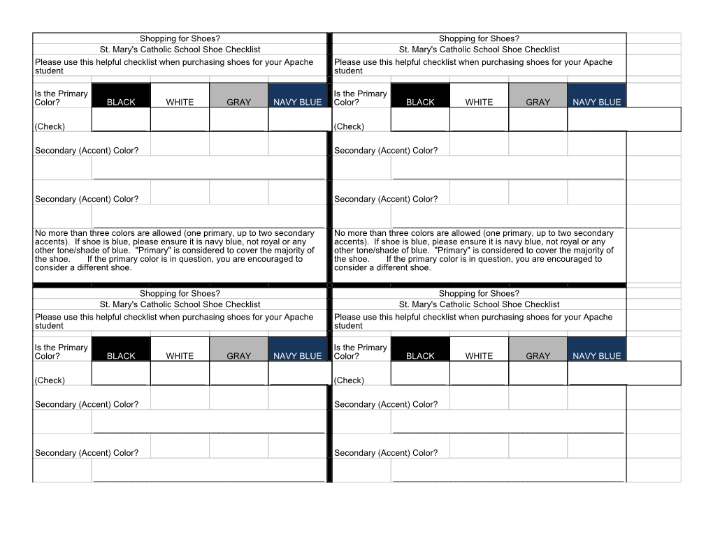 Is the Primary Color? BLACK WHITE GRAY NAVY BLUE Is the Primary Color? BLACK WHITE GRAY NAVY BLUE (Check) ___