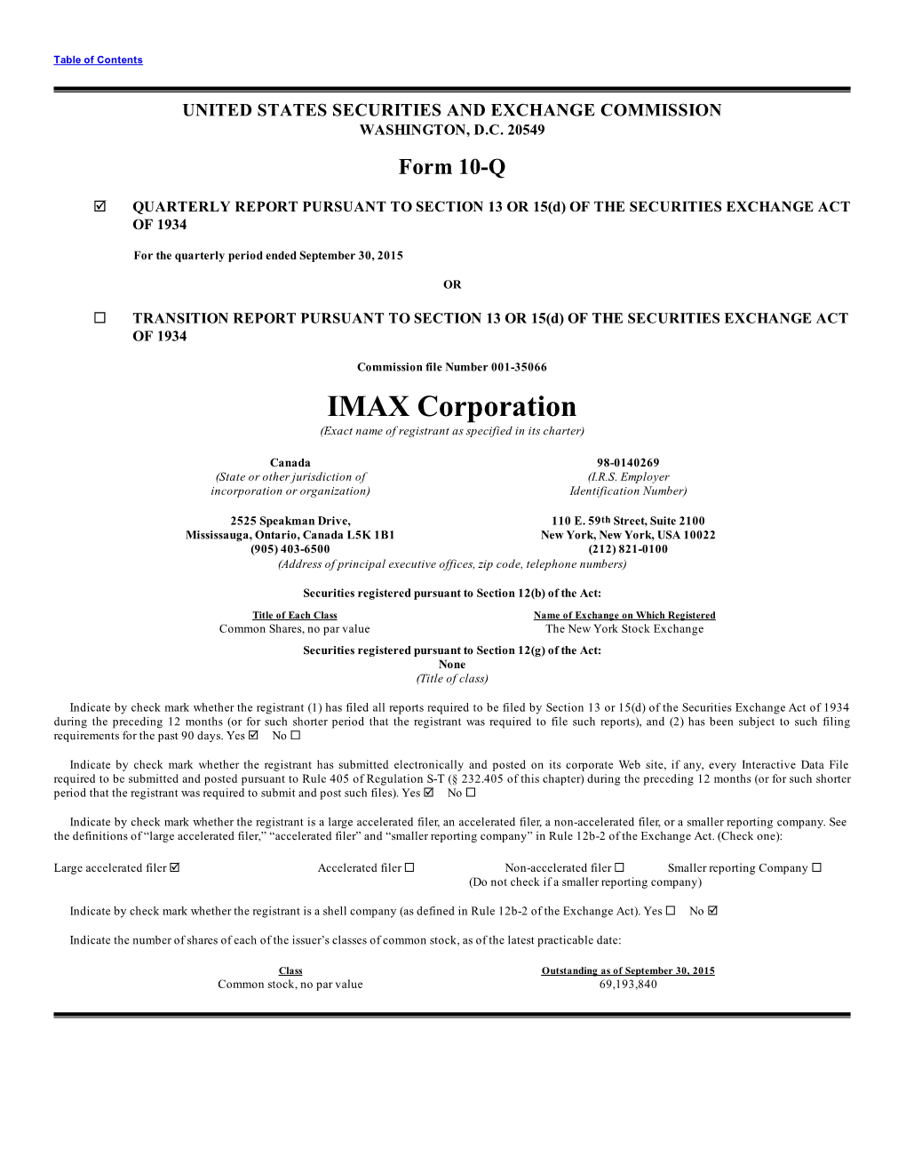 10-Q Quarterly Report for the Period Ending