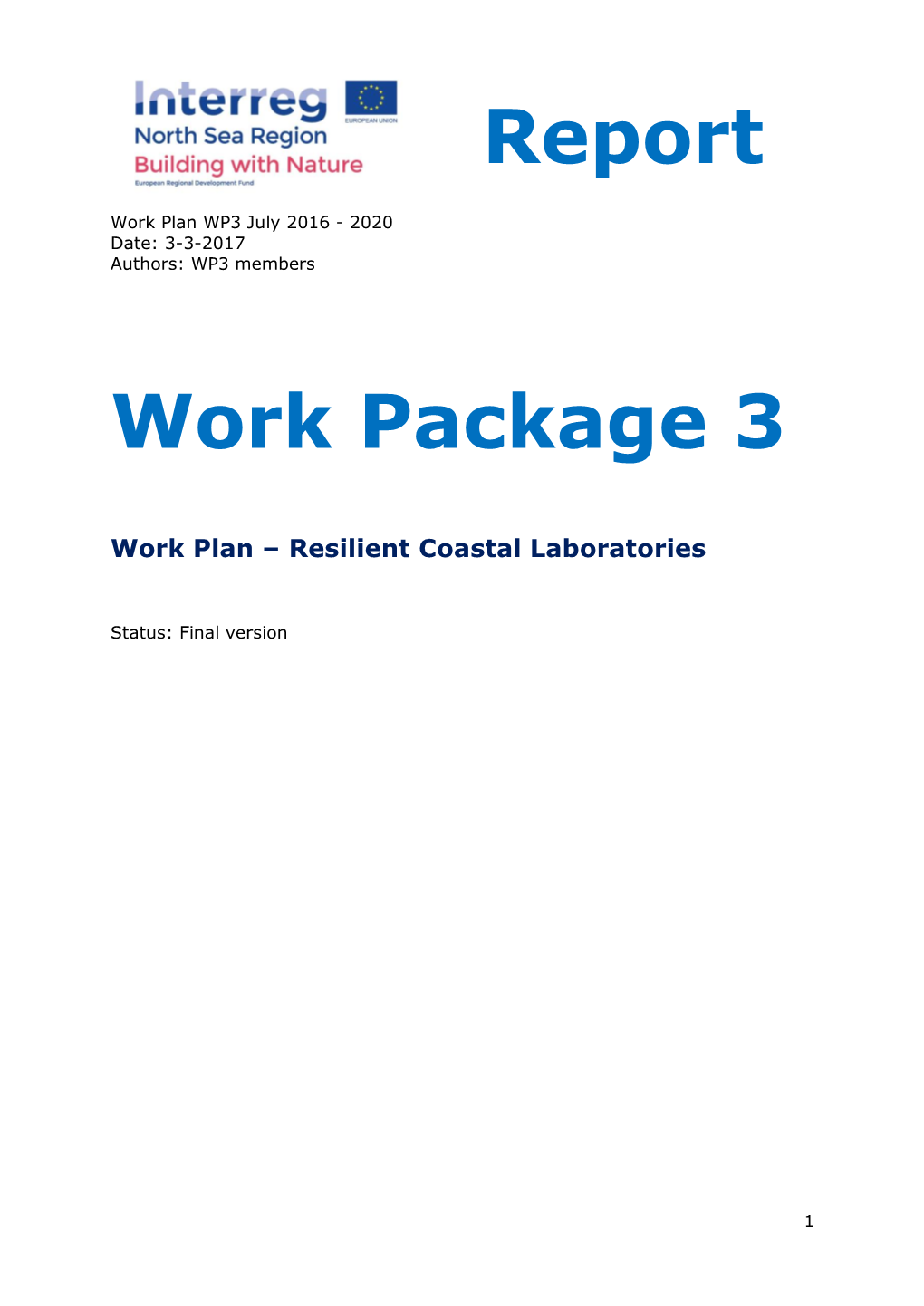Work Plan of Work Package 3