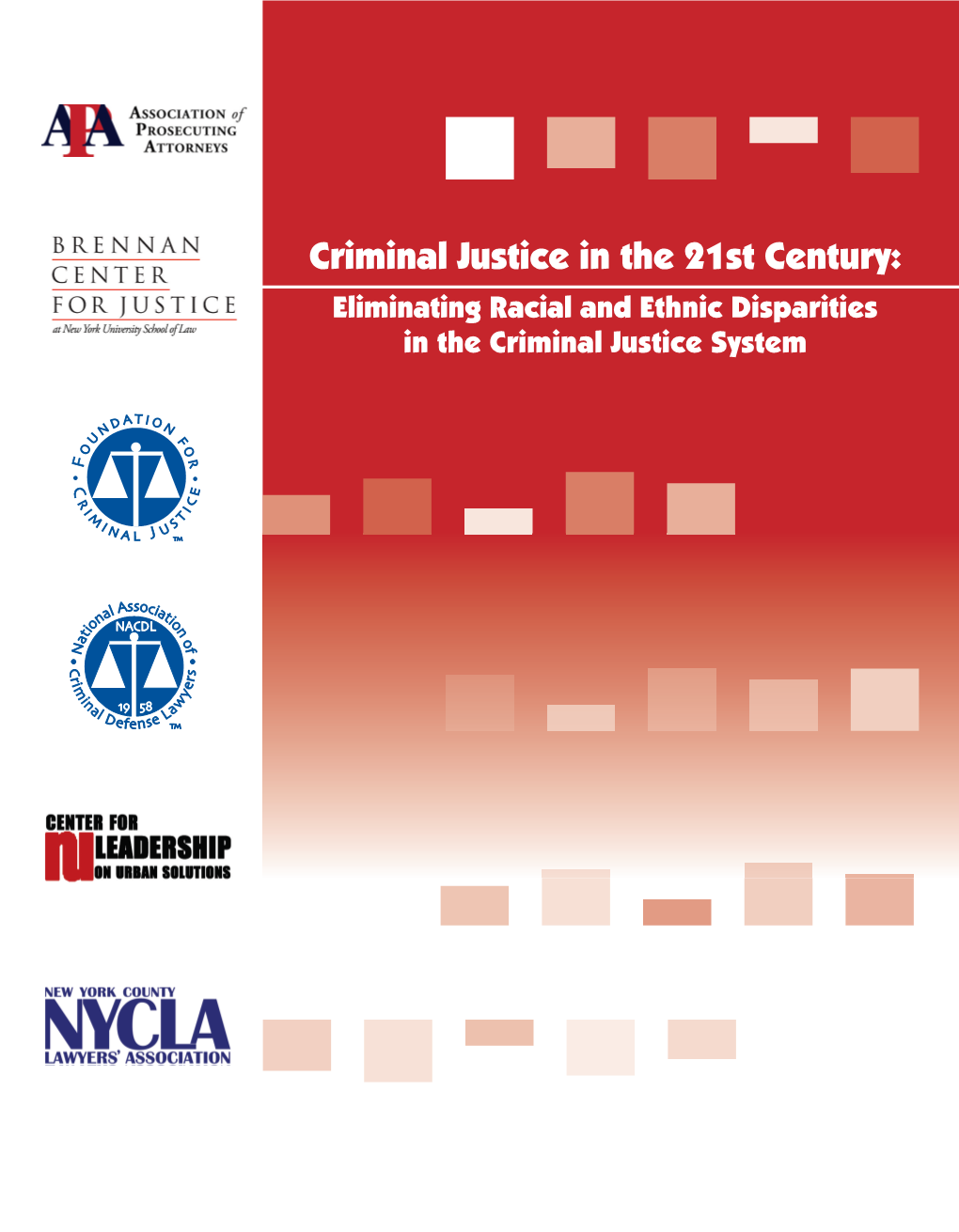 Criminal Justice in the 21St Century: Eliminating Racial and Ethnic Disparities in the Criminal Justice System Supported in Part by a Grant from the Ford Foundation