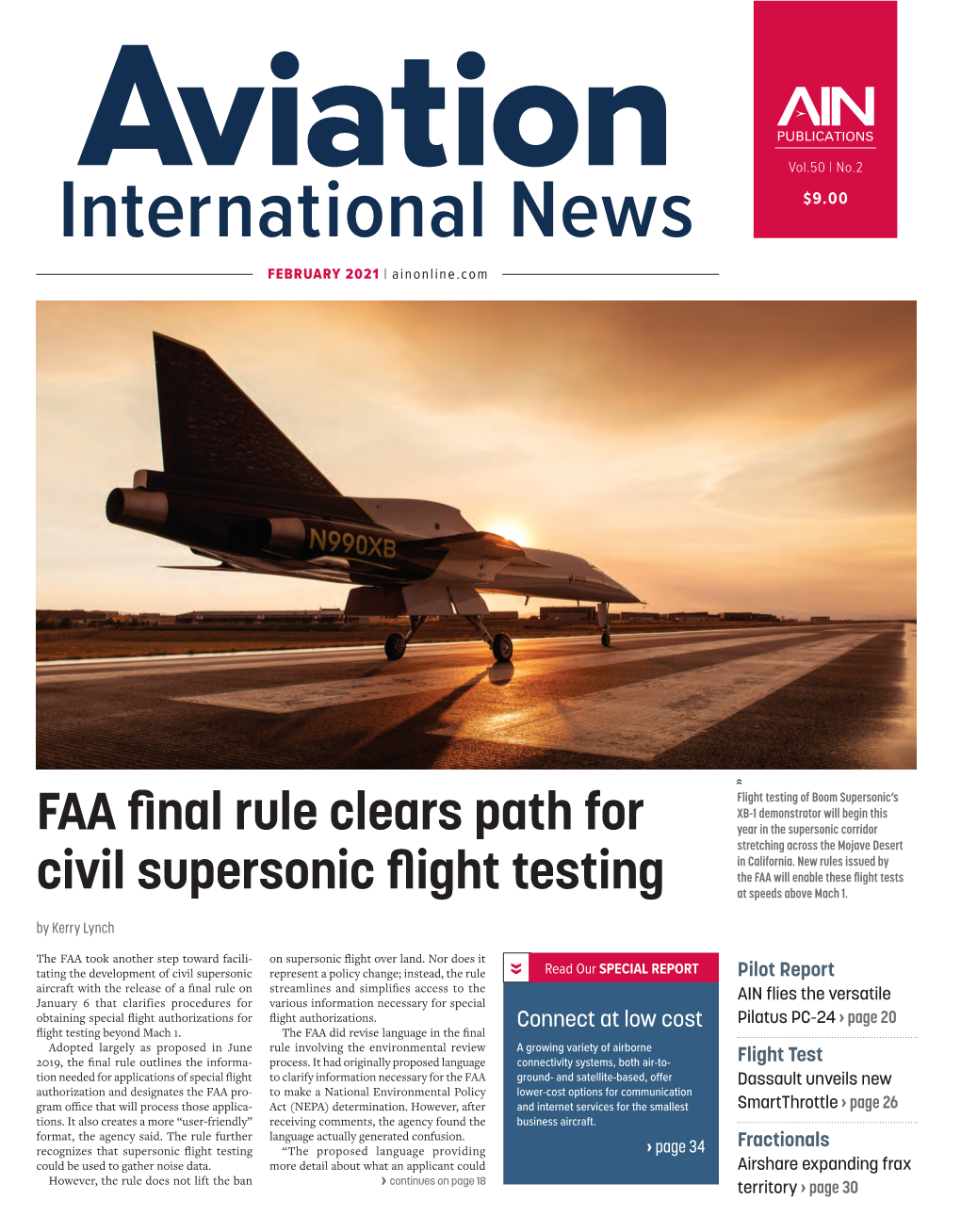 FAA Final Rule Clears Path for Civil Supersonic Flight Testing