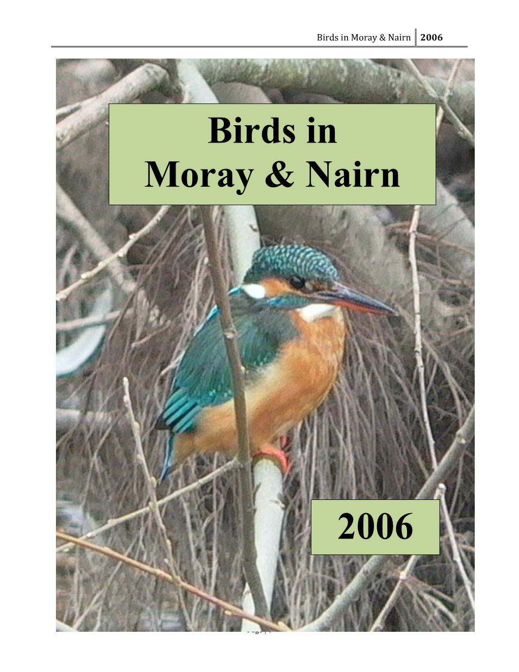 Birds in Moray & Nairn 2006