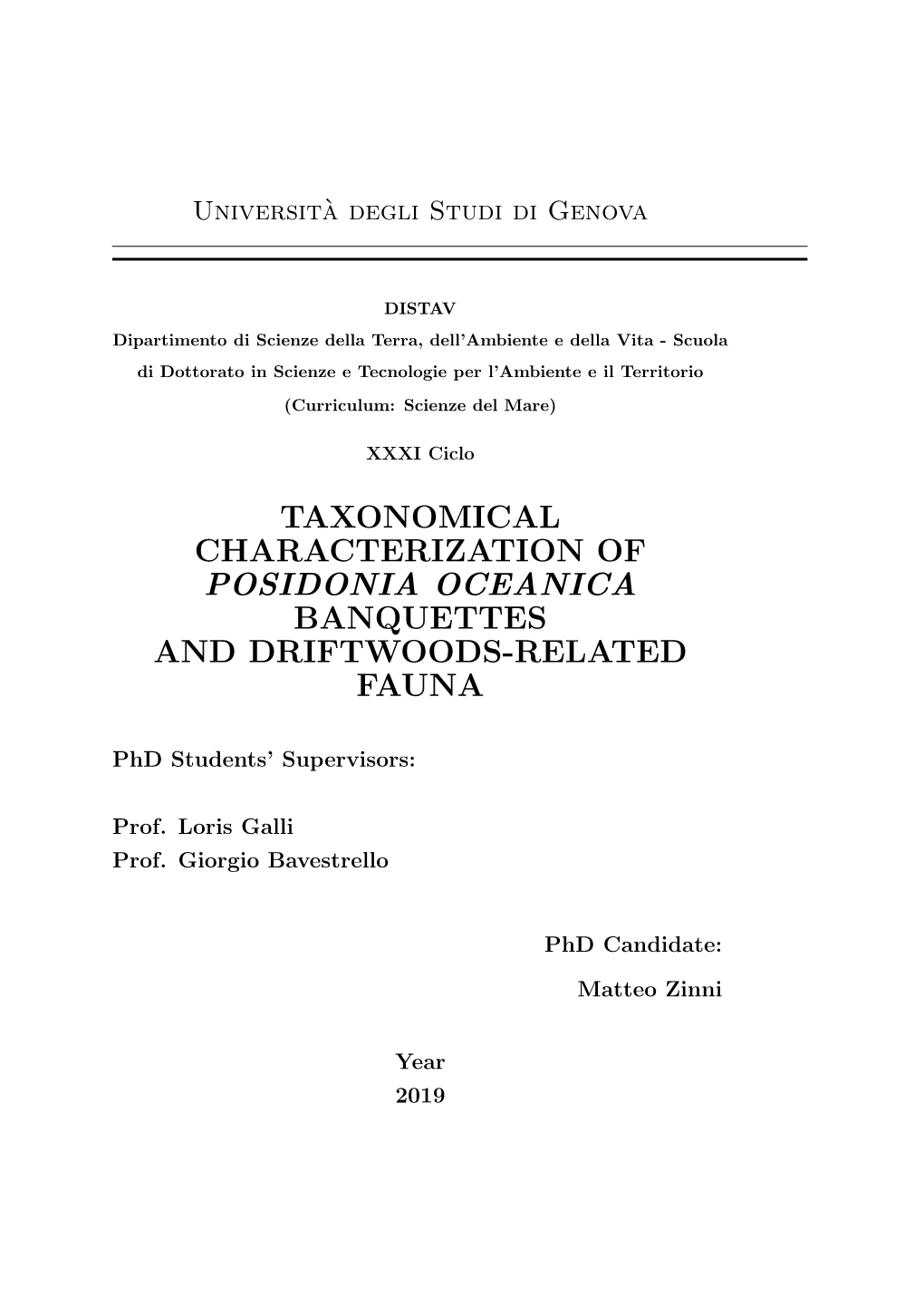 Taxonomical Characterization of Posidonia Oceanica Banquettes and Driftwoods-Related Fauna