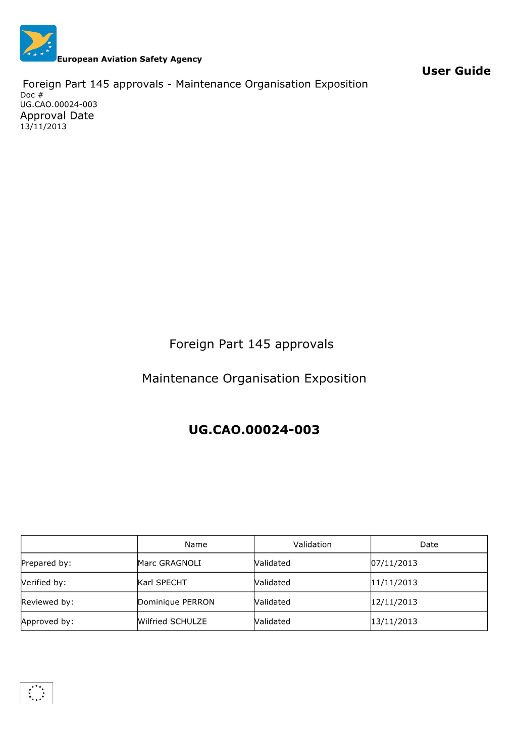 Foreign Part 145 Approvals