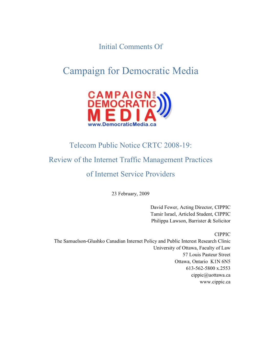 Campaign for Democratic Media