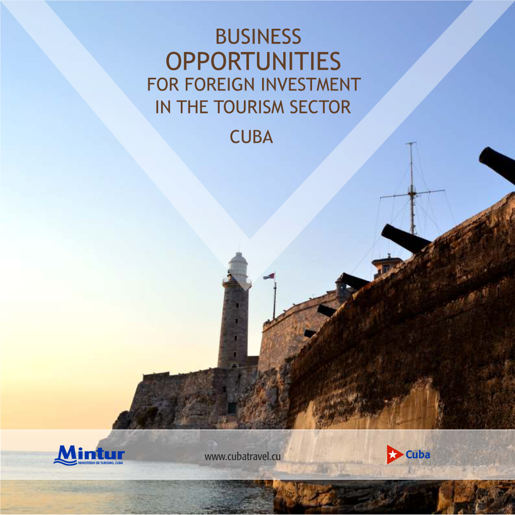 BUSINESS OPPORTUNITIES for FOREIGN INVESTMENT in the TOURISM SECTOR CUBA OPORTUNIDADES DE NEGOCIOS EN EL TURISMO EN CUBA Summary