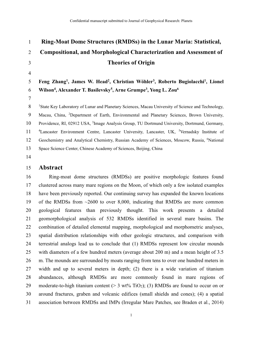 Ring-Moat Dome Structures (Rmdss) in the Lunar Maria