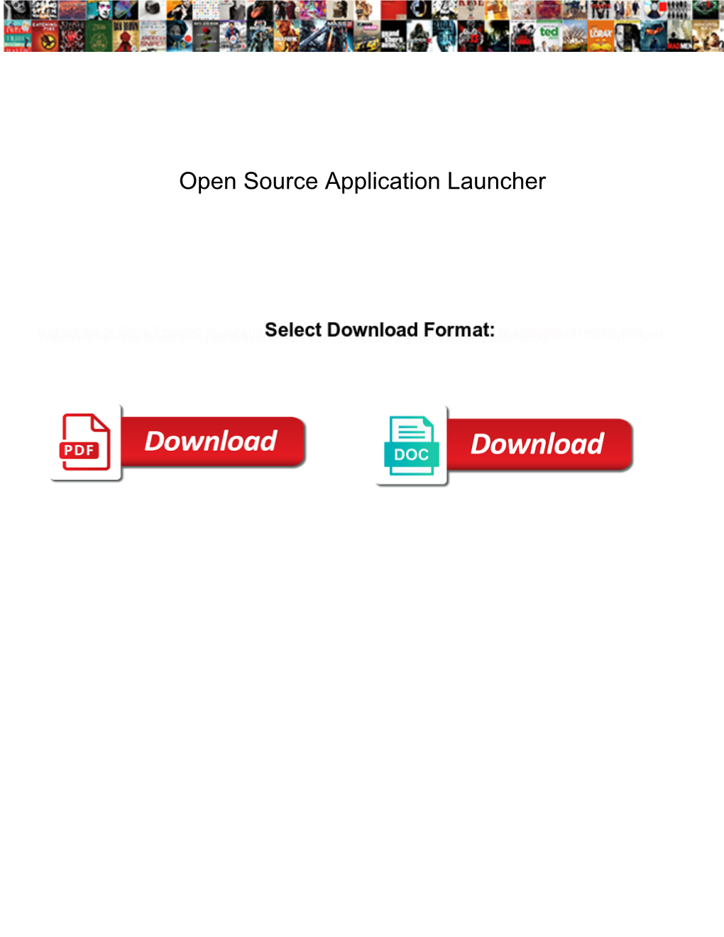 Open Source Application Launcher