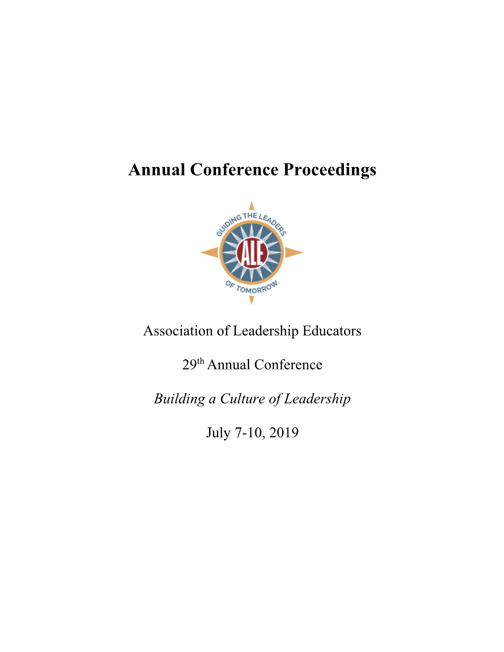 Annual Conference Proceedings