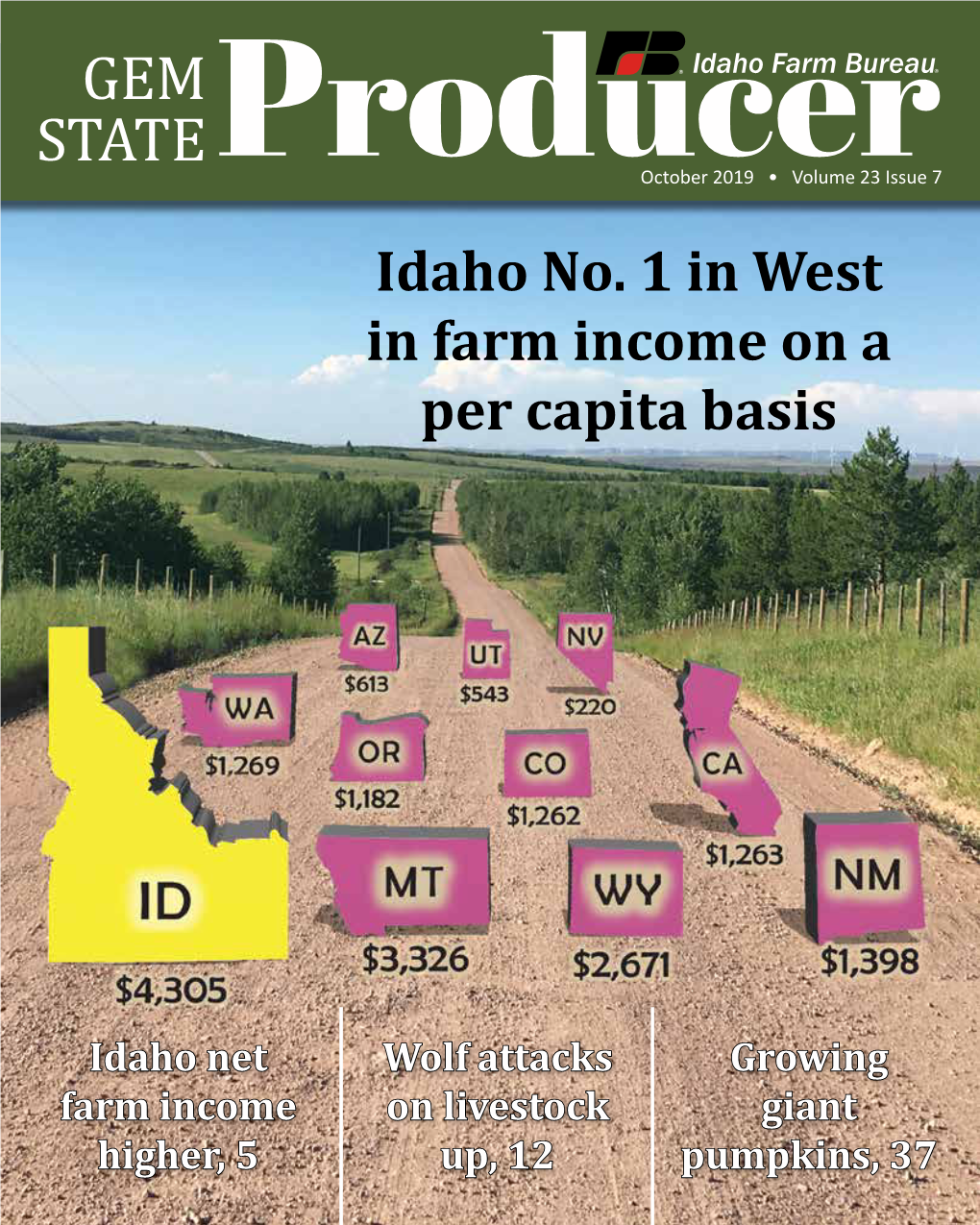 Idaho No. 1 in West in Farm Income on a Per Capita Basis