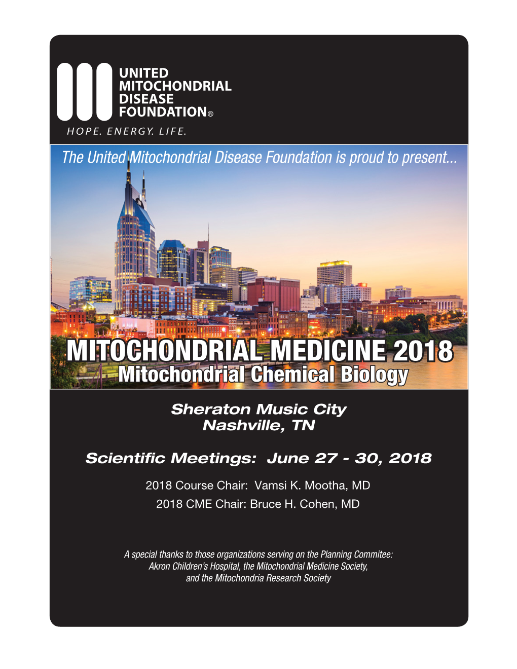 Mitochondrial Medicine 2018: Nashville