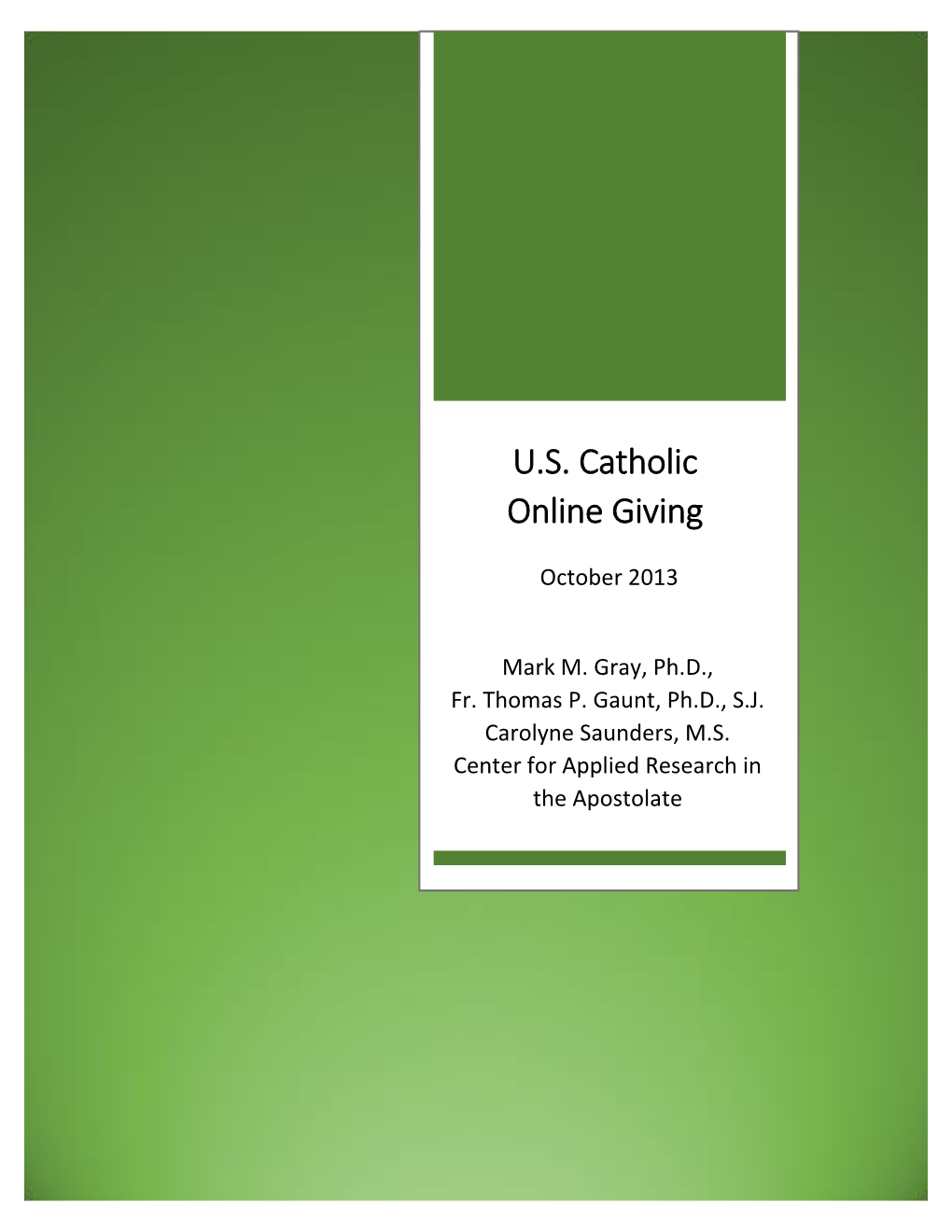 U.S. Catholic Online Giving