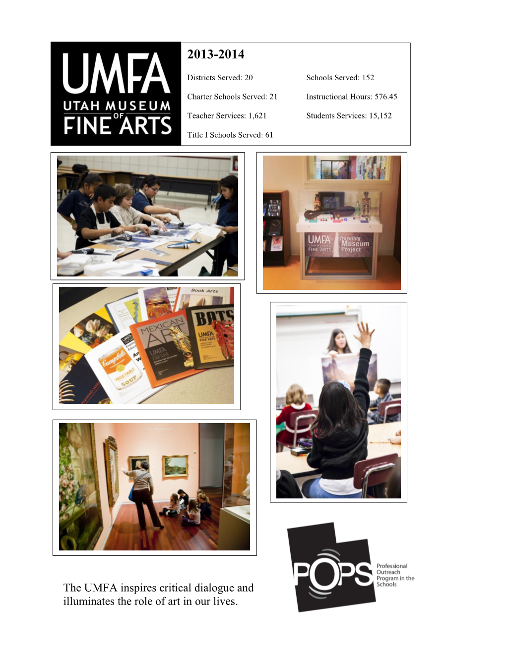 The UMFA Inspires Critical Dialogue and Illuminates the Role of Art in Our Lives