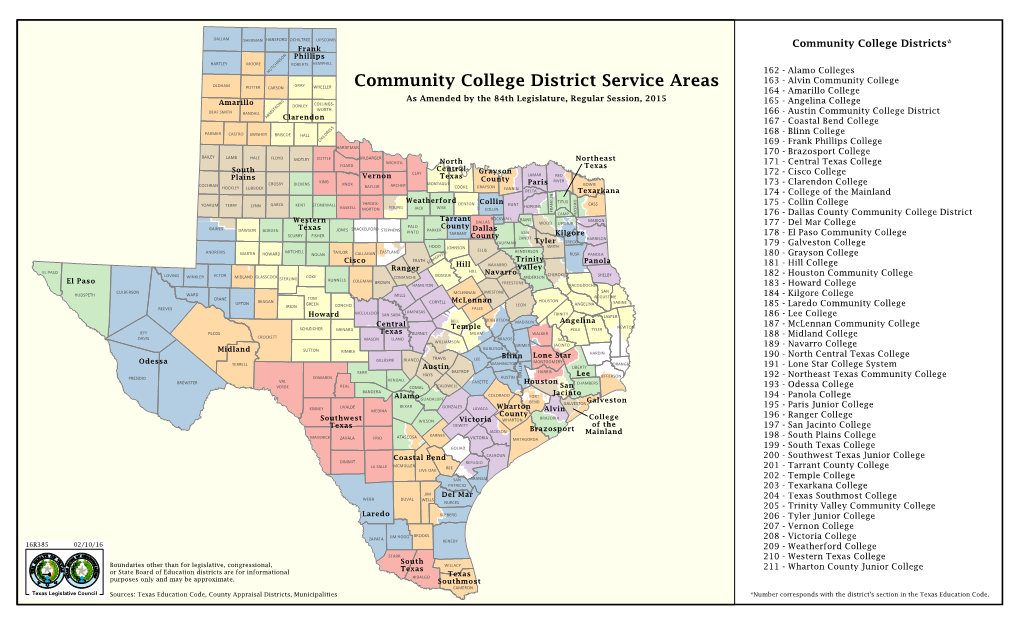 Community College District Service Areas