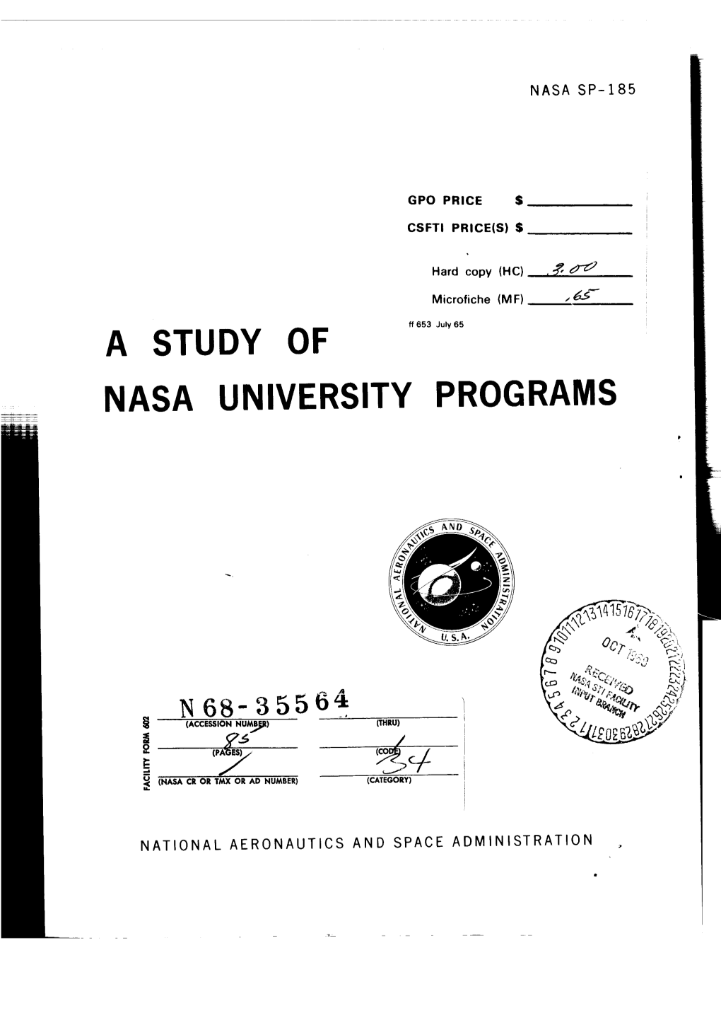 A Study of Nasa University Programs