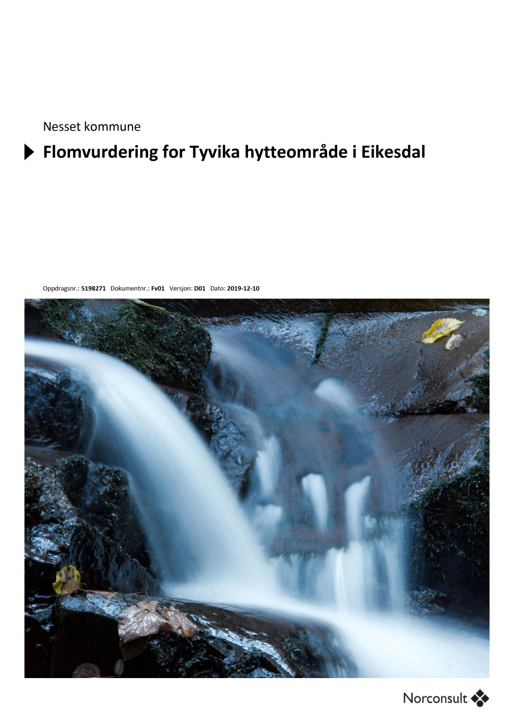 Nesset Kommune Flomvurdering for Tyvika Hytteområde I Eikesdal