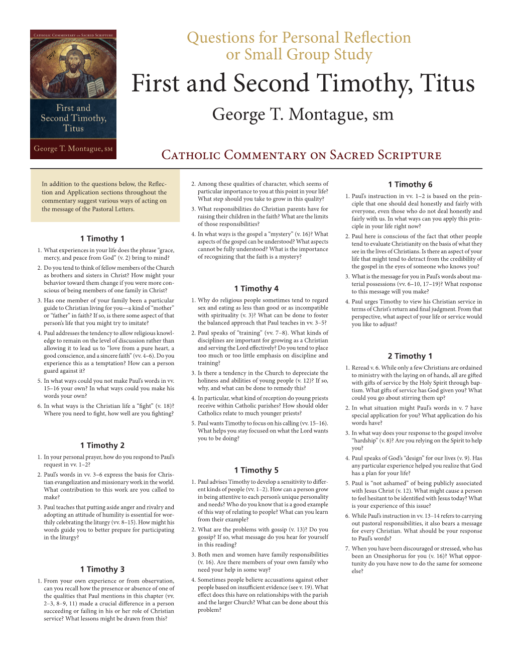 First and Second Timothy, Titus George T
