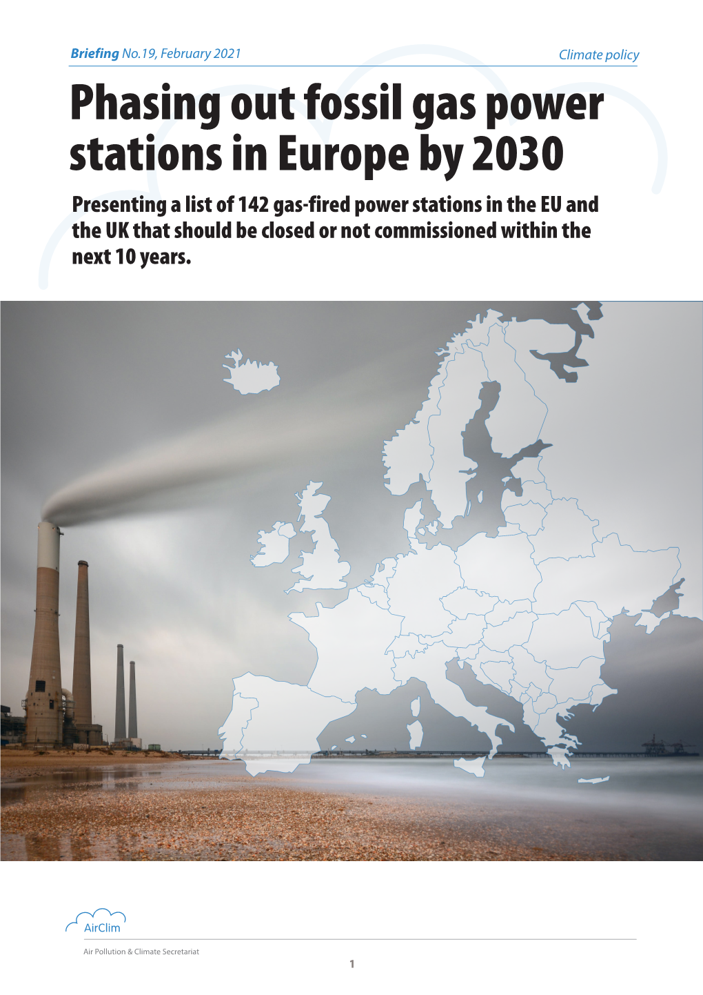 Phasing out Fossil Gas Power Stations in Europe by 2030