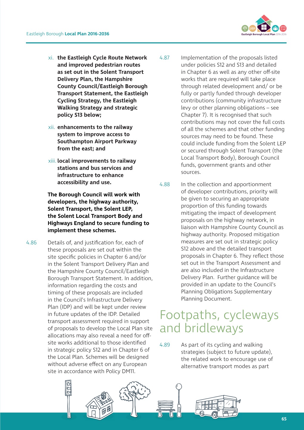 Footpaths, Cycleways and Bridleways
