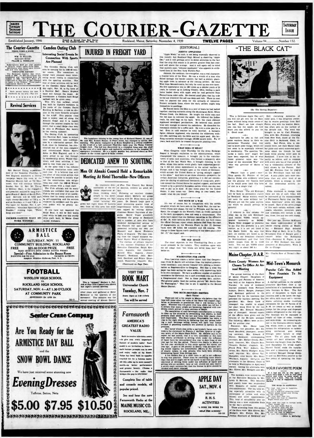 Courier Gazette : November 4, 1939