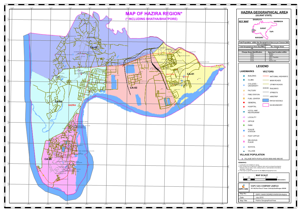 Map of Hazira Region* (Gujrat State)