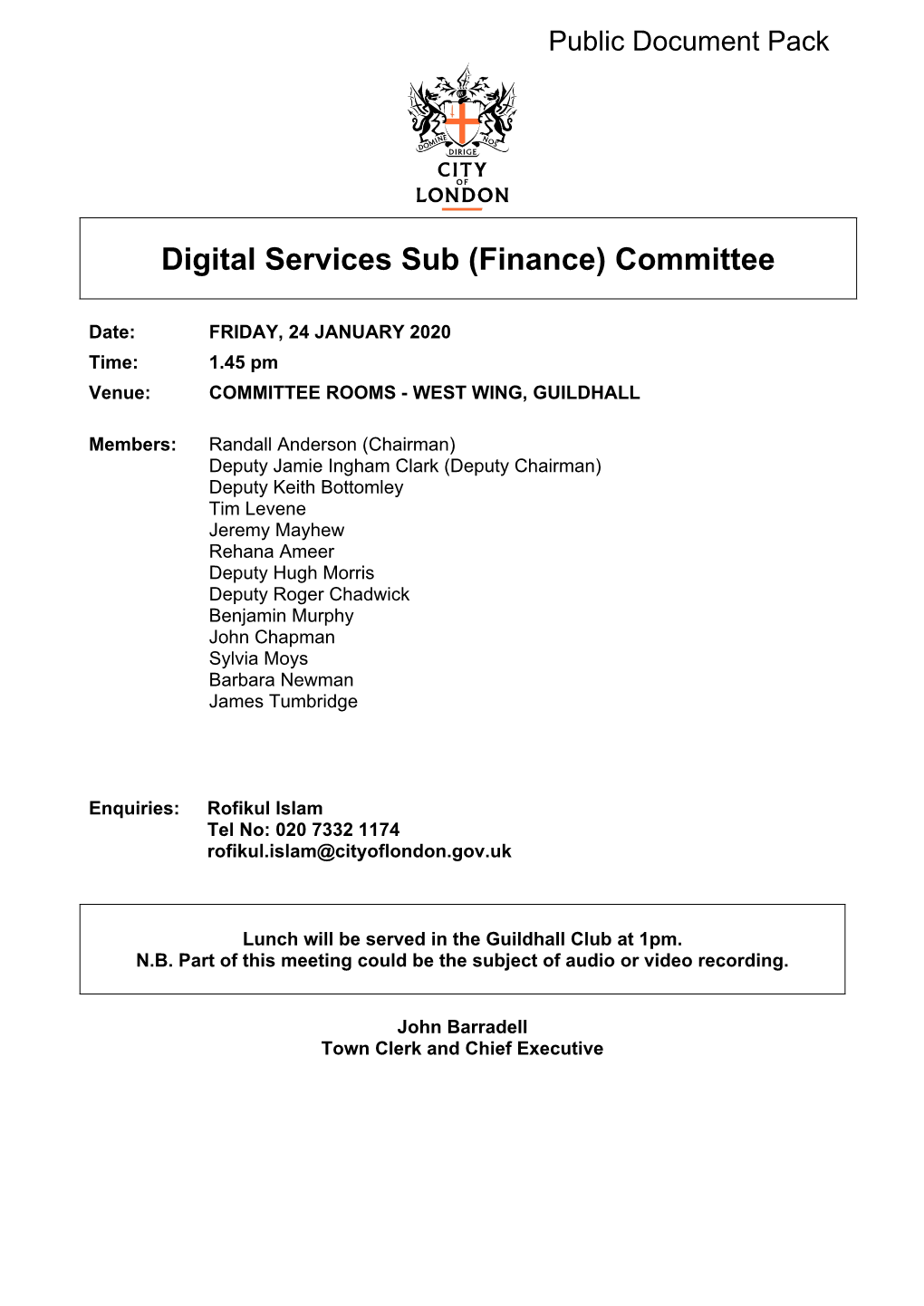 (Public Pack)Agenda Document for Digital Services Sub (Finance