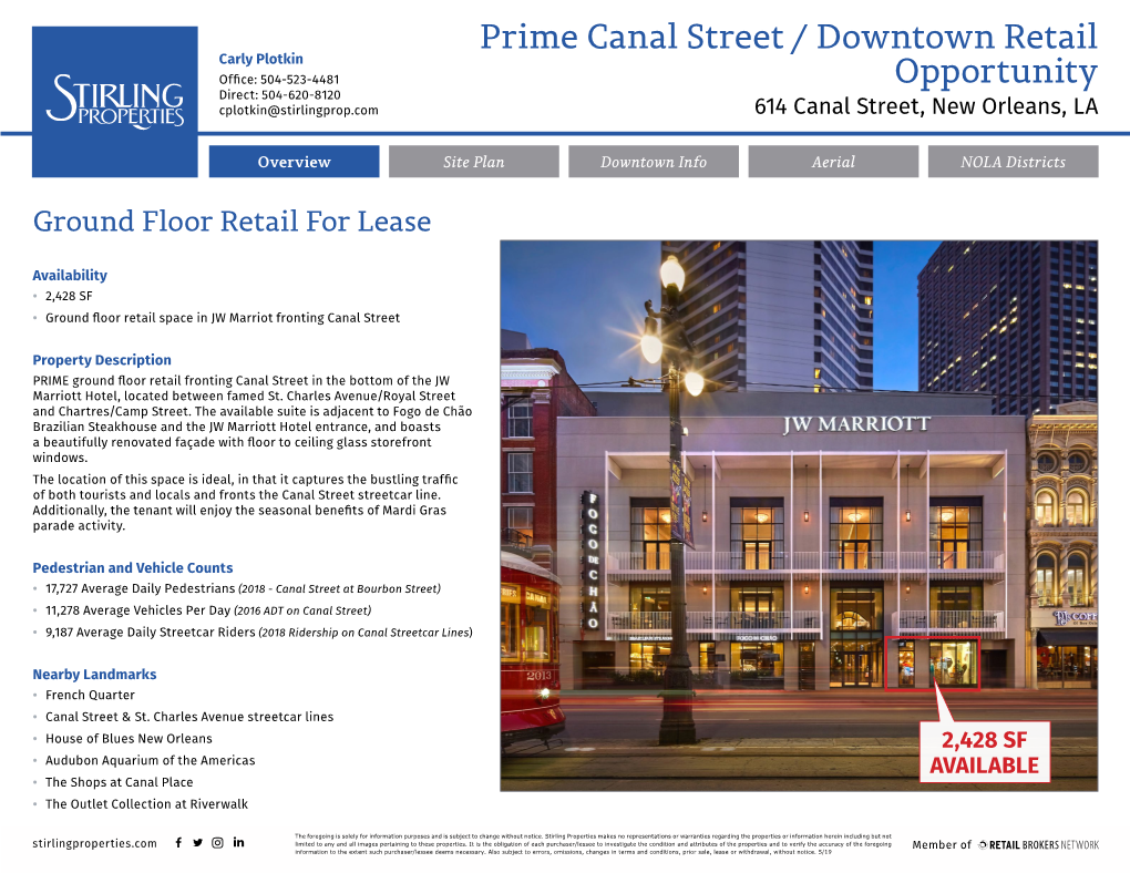 Prime Canal Street / Downtown Retail Opportunity