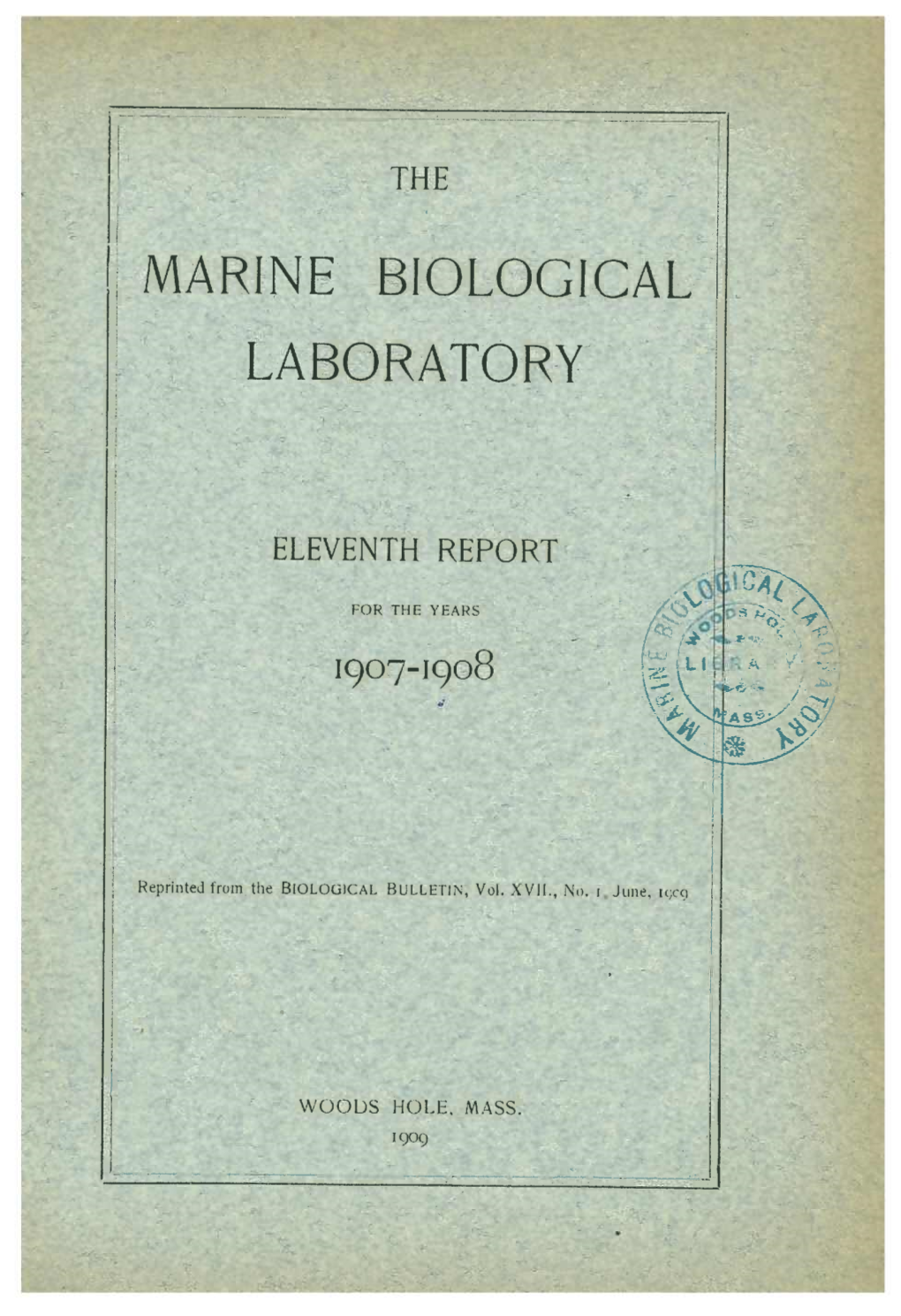 I Marine Biological Labora Tory