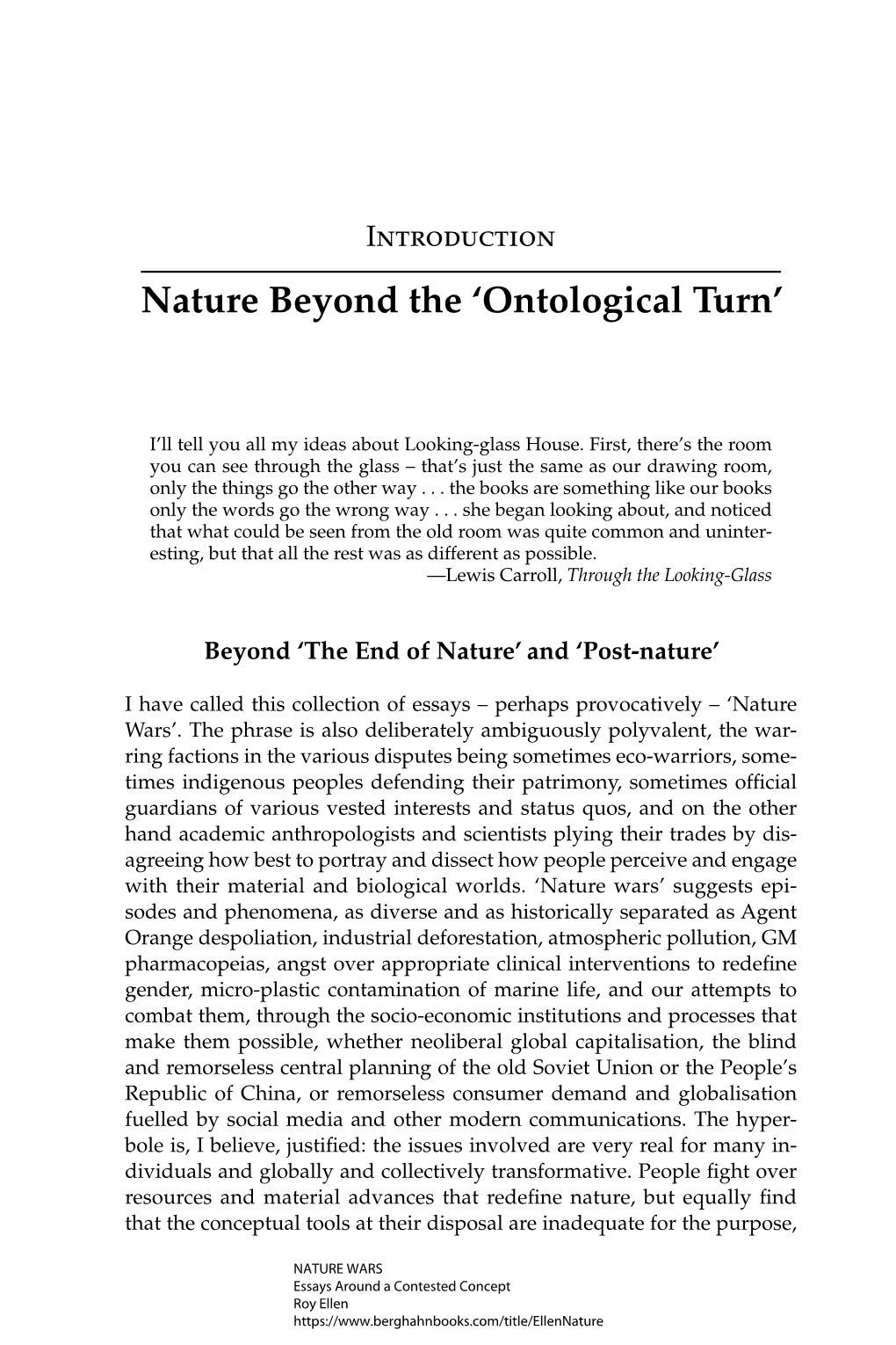 Nature Beyond the 'Ontological Turn'