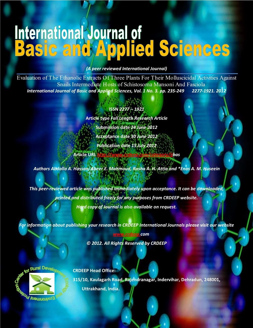 Evaluation of the Ethanolic Extracts of Three Plants