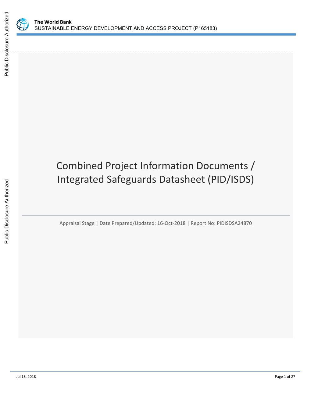 World Bank Document