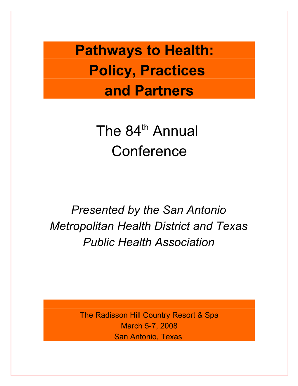 Pathways to Health