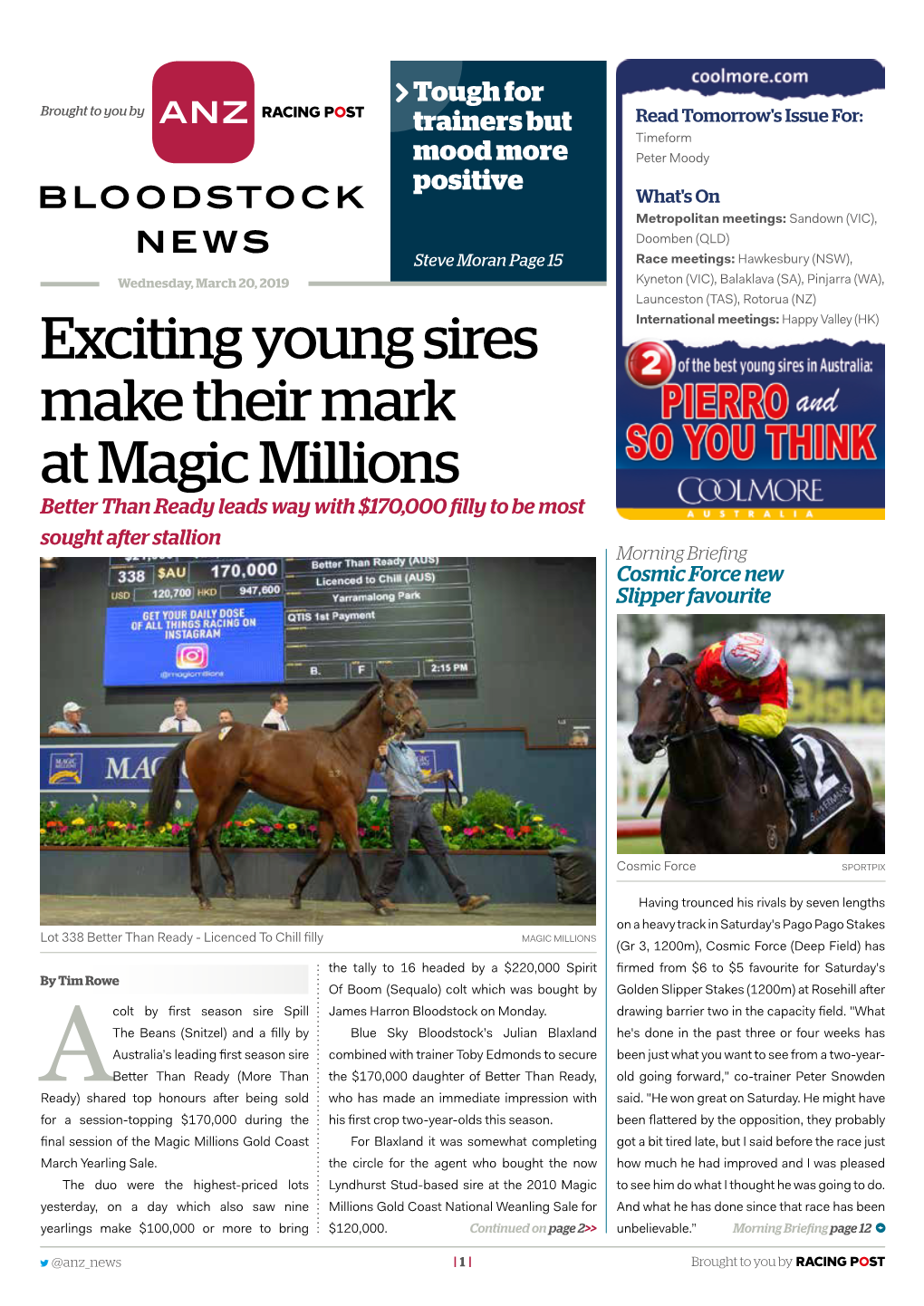 Exciting Young Sires Make Their Mark at Magic Millions | 2 | Wednesday, March 20, 2019