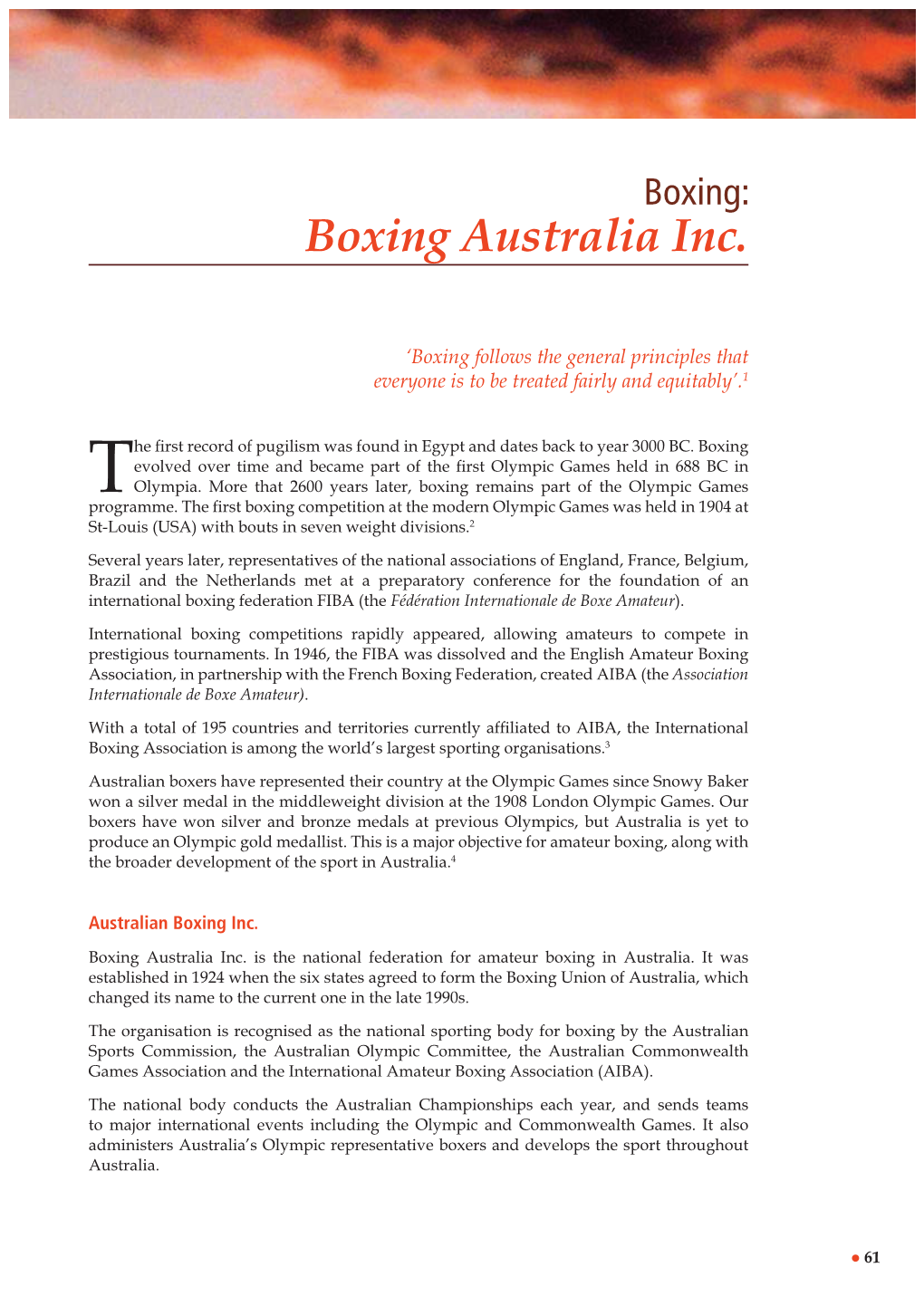 Boxing Australia Inc