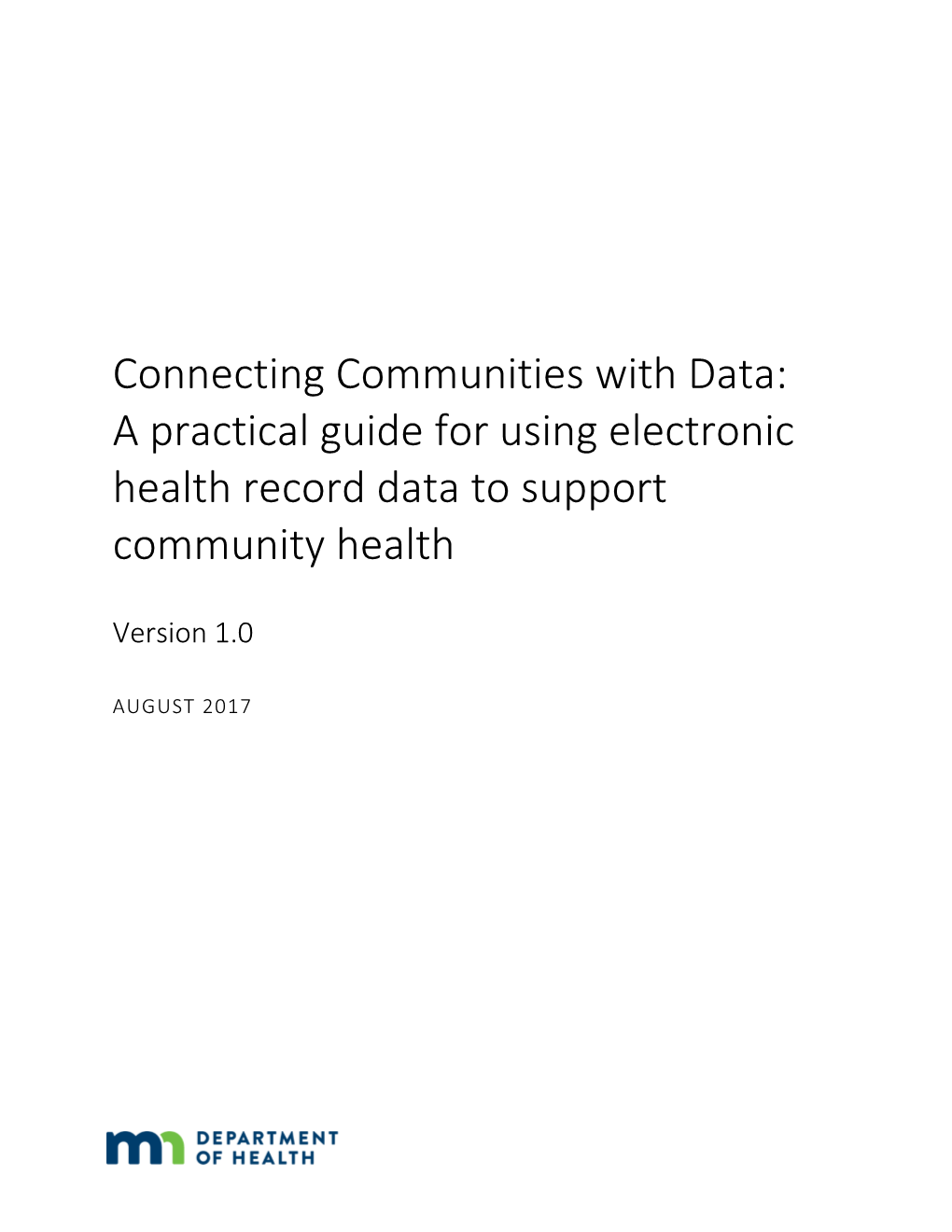 A Practical Guide for Using EHR Data to Support Community Health