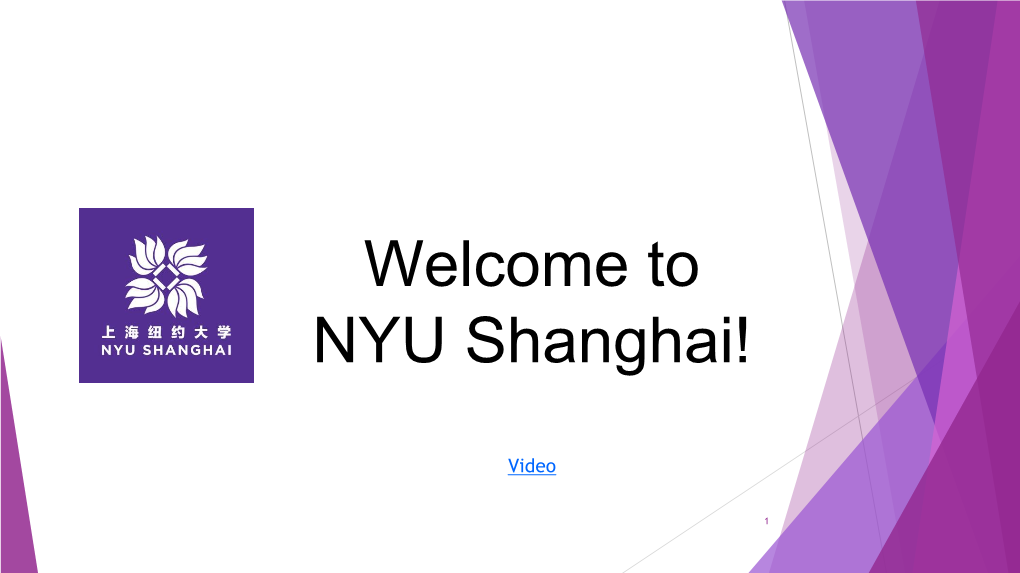 NYU Shanghai!