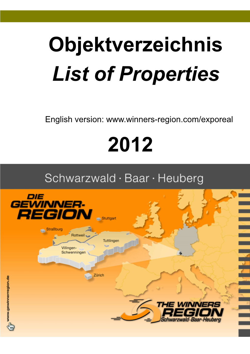 Objektverzeichnis 2012