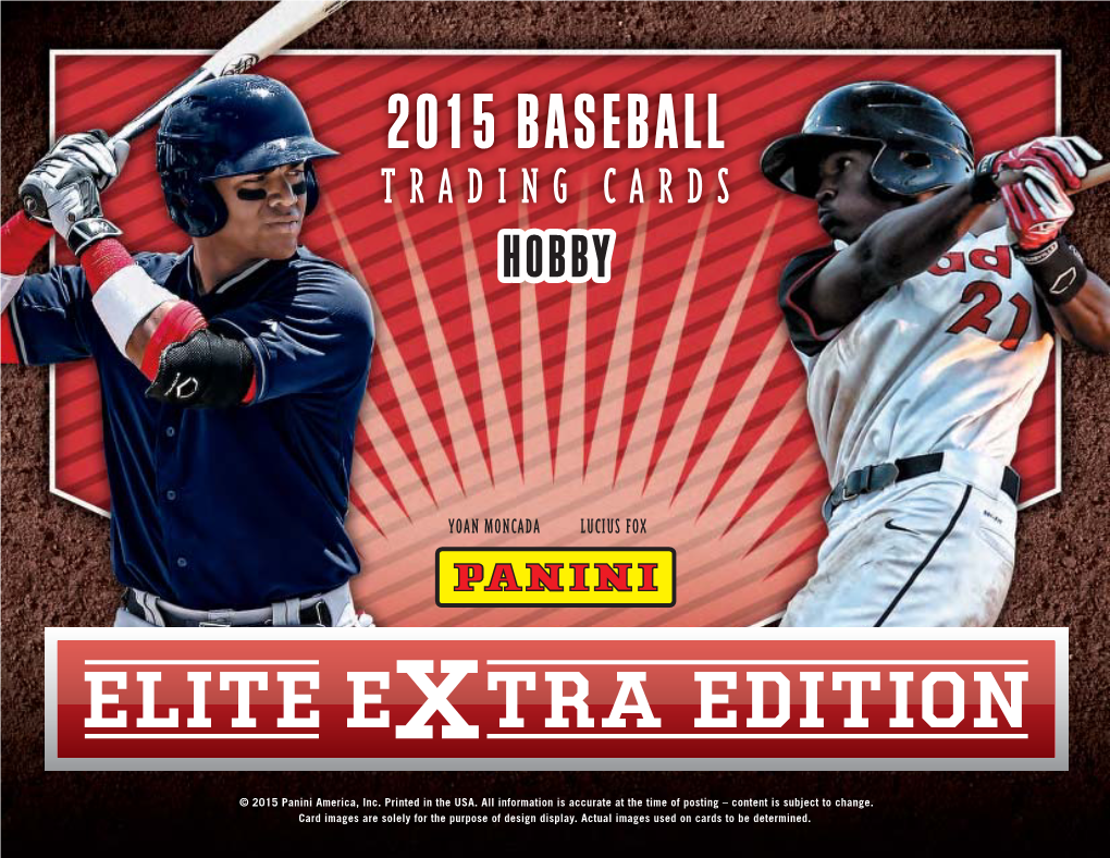 2015 Baseball Trading Cards Hobby