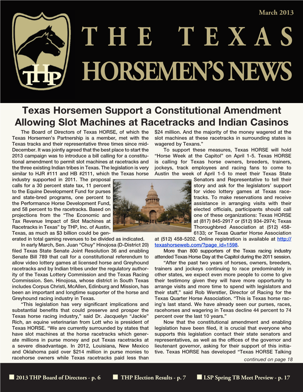 The Texas Horsemen's News