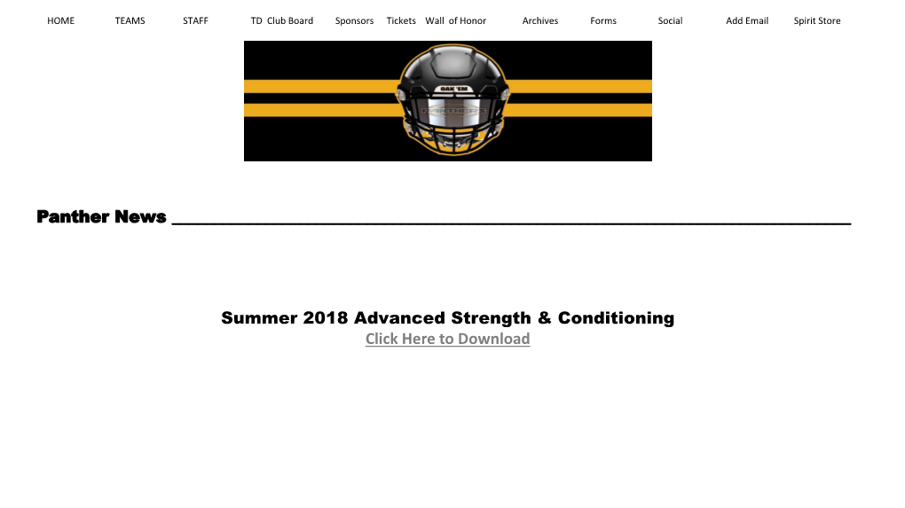 Summer 2018 Advanced Strength & Conditioning Click Here to Download