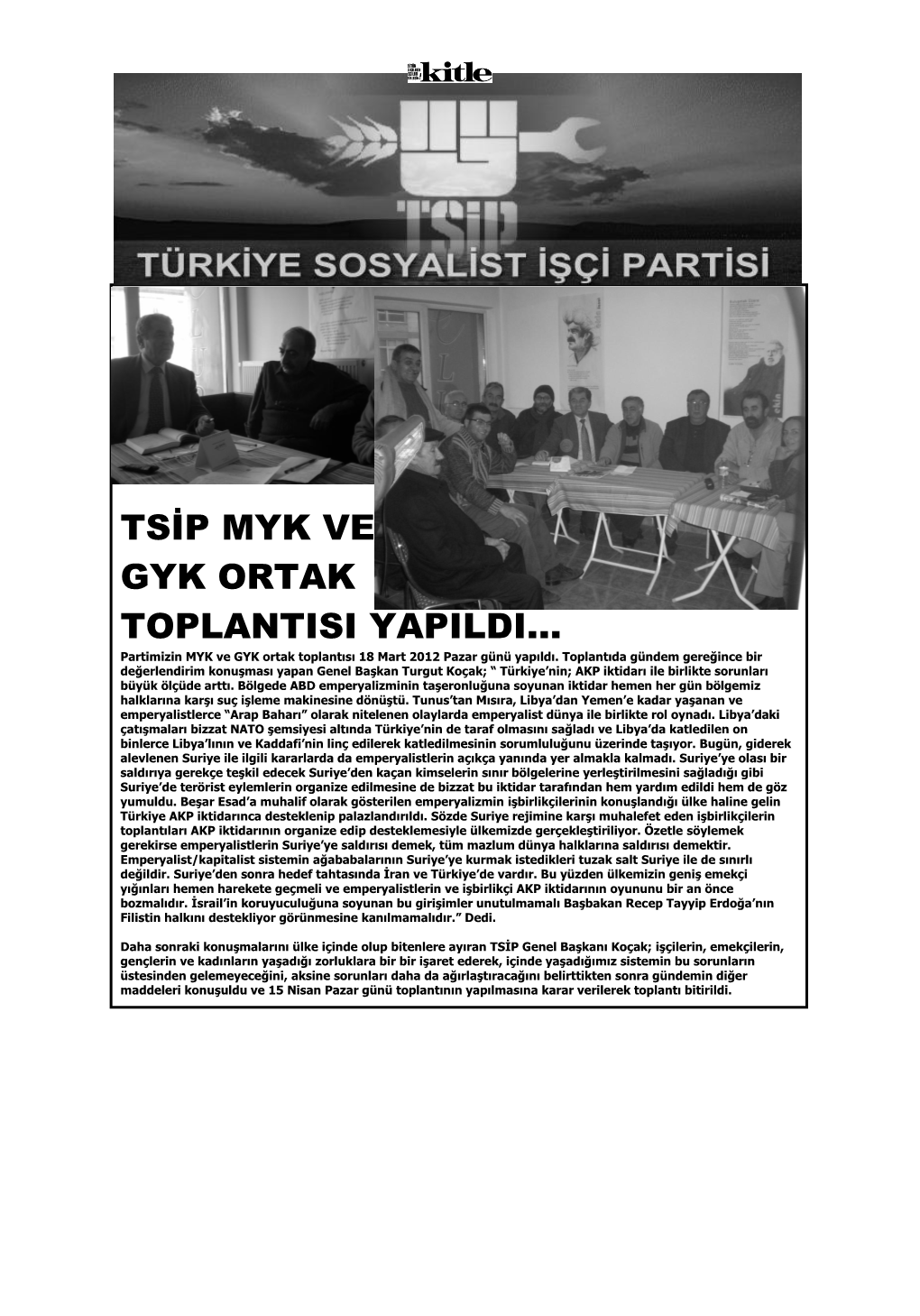 Tsip Myk Ve Gyk Ortak Toplantisi Yapildi…