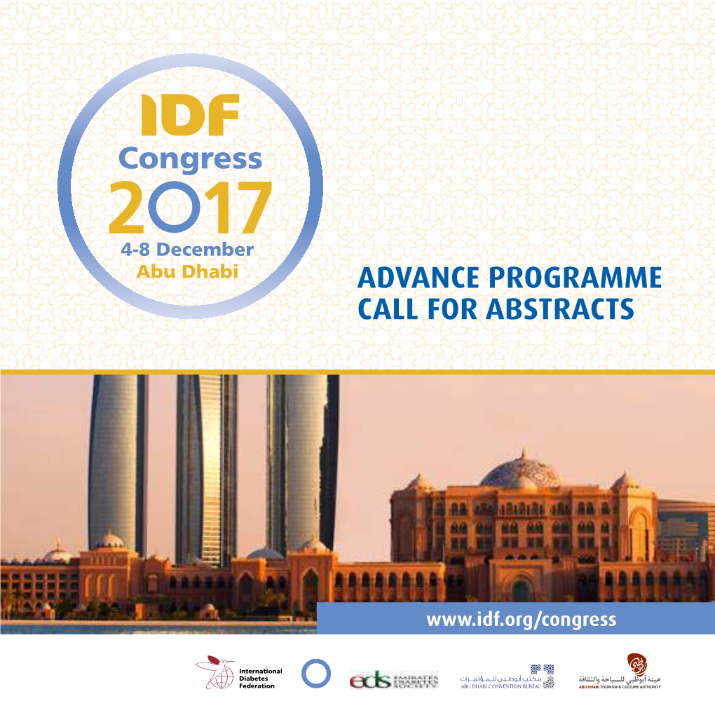 Advance Programme Call for Abstracts