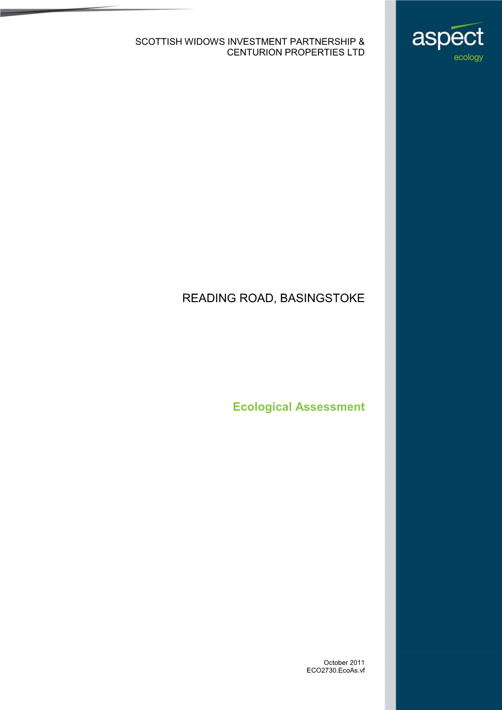 READING ROAD, BASINGSTOKE Ecological Assessment