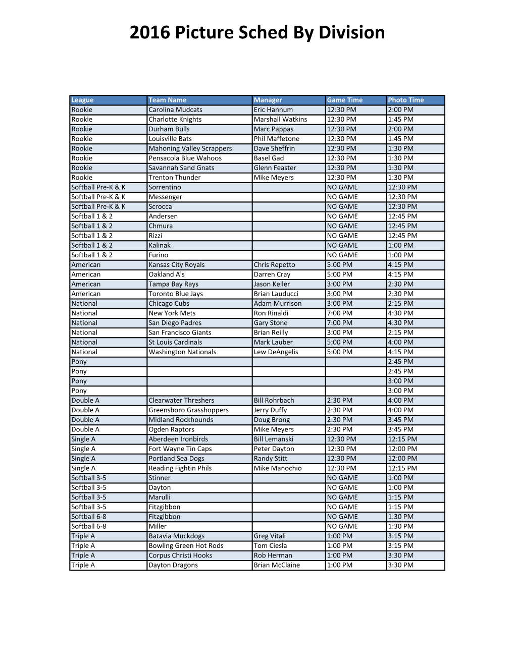 2016 Picture Sched by Division