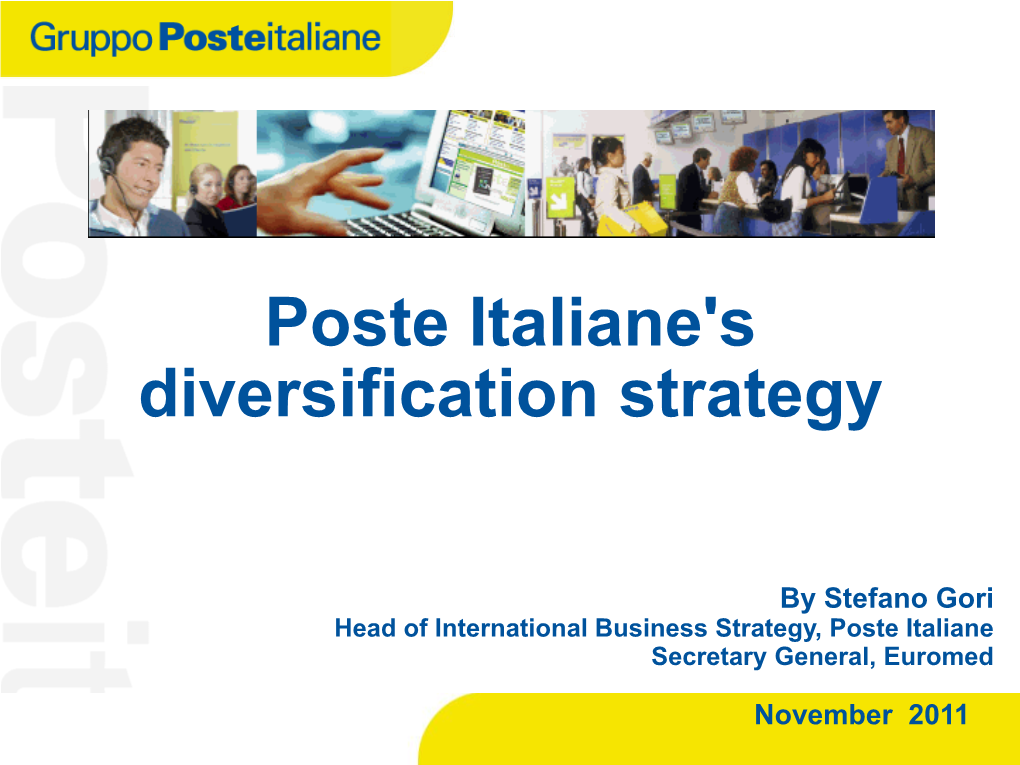 Poste Italiane's Diversification Strategy
