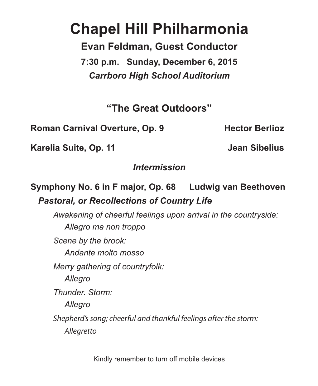 Concert Program