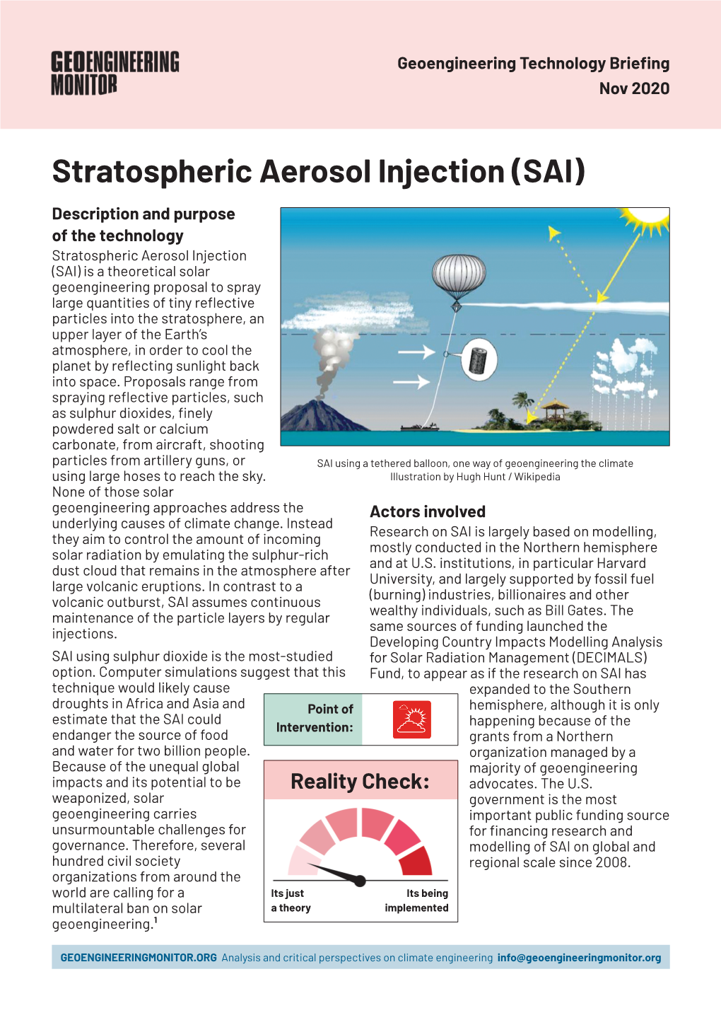 Stratospheric Aerosol Injection