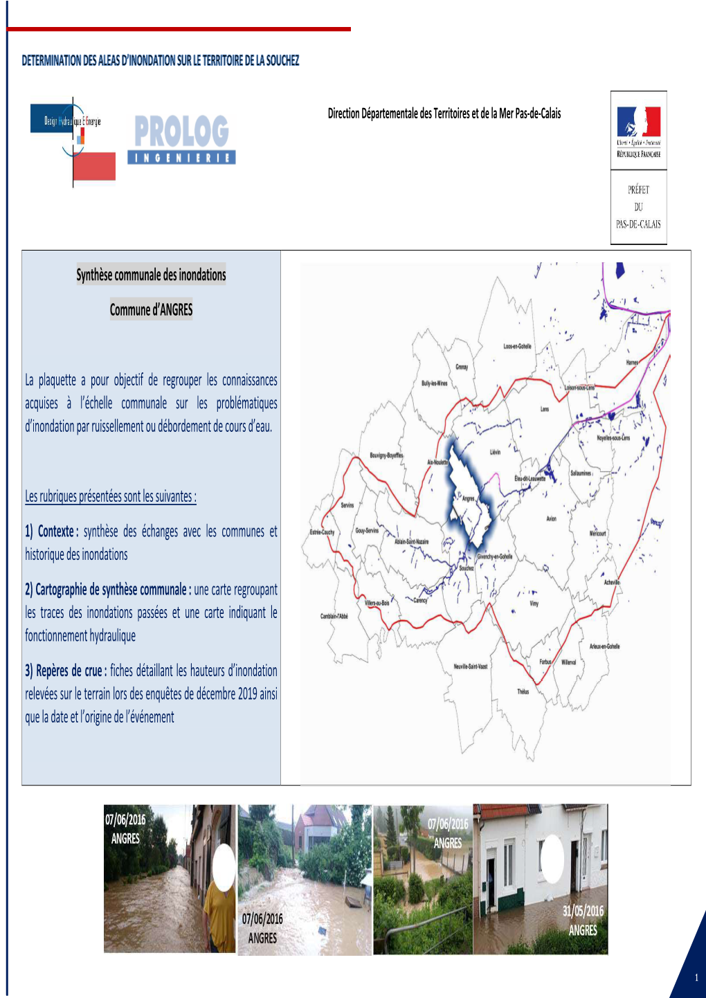 Synthèse Communale Des Inondations Commune D'angres La Plaquette